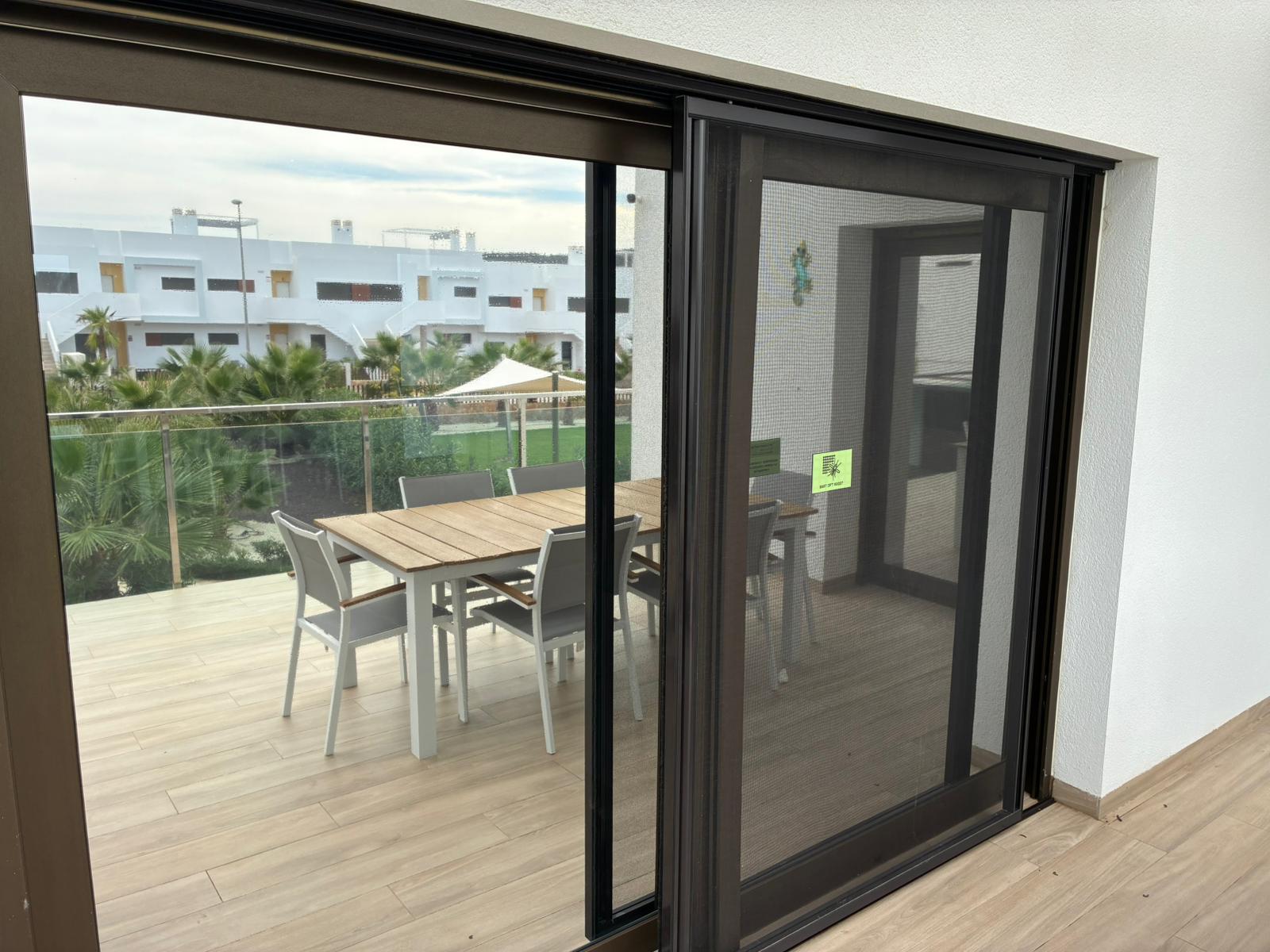 Stops heat from coming through windows and glass doors — particularly effective on south-facing windows, conservatories and large glass panels in villas.