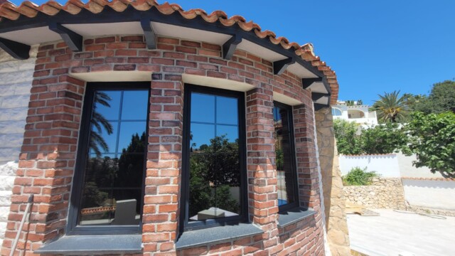 Solar window film installation in Mijas, Costa del Sol. Views from interior and exterior after installation