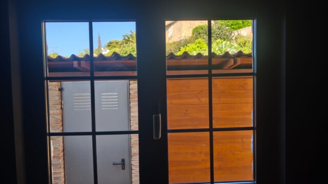 Solar window film installation in Mijas, Costa del Sol. Views from interior and exterior after installation