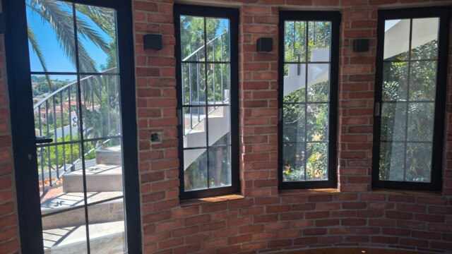Solar window film installation in Mijas, Costa del Sol. Views from interior and exterior after installation