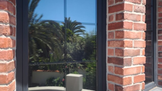 Solar window film installation in Mijas, Costa del Sol. Views from interior and exterior after installation